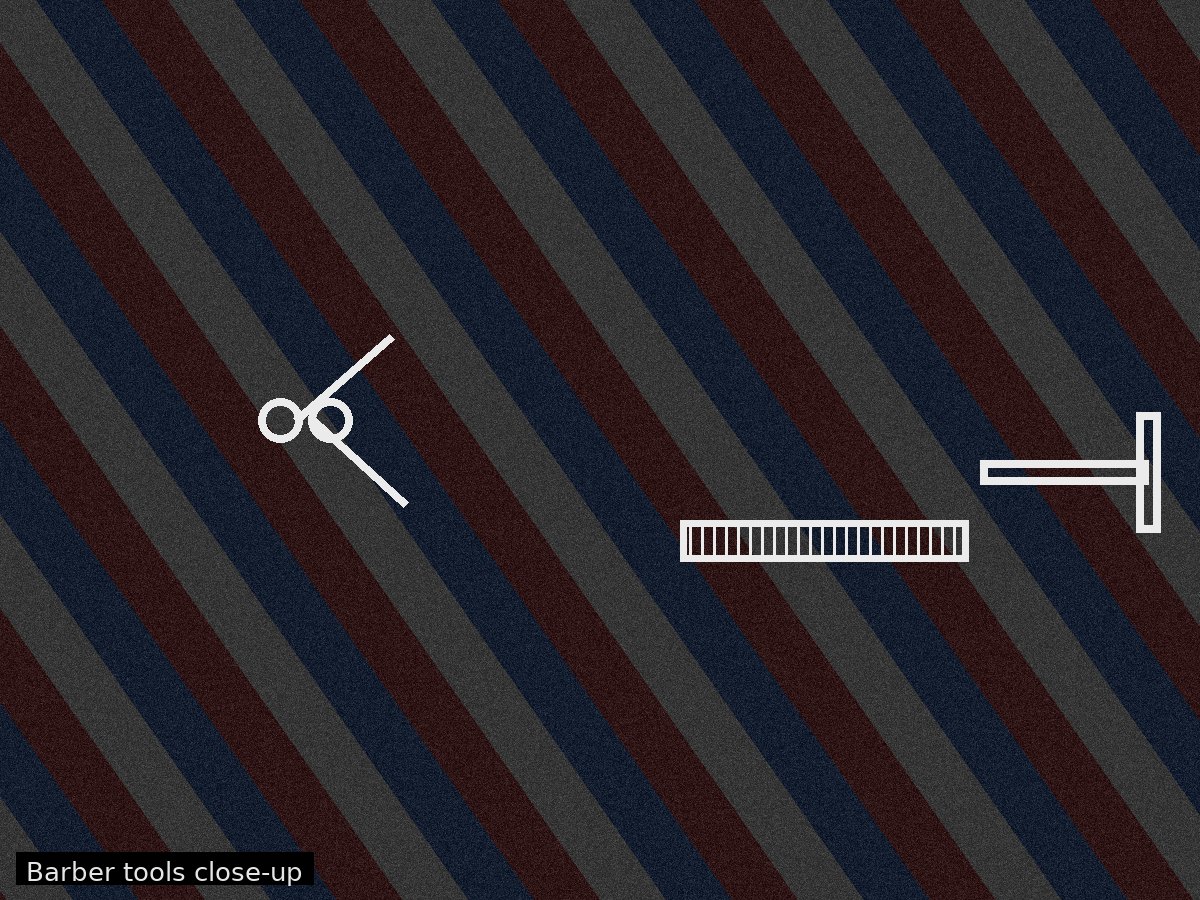Narzędzia barbera – nożyczki, grzebienie